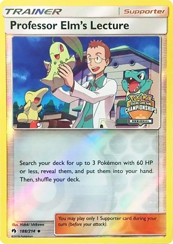 Professor Elm’s Lecture 188/214 (Regional Championships) Reverse Holofoil League & Championship Cards