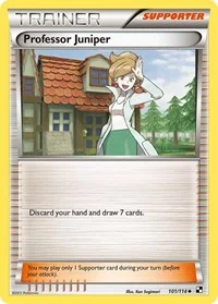 Professor Juniper | 101/114 | Reverse Holofoil | Black and White