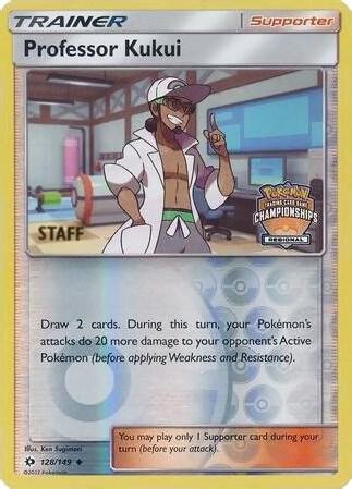 Professor Kukui 128/149 (Regional Championships) [Staff] Reverse Holofoil League & Championship Cards