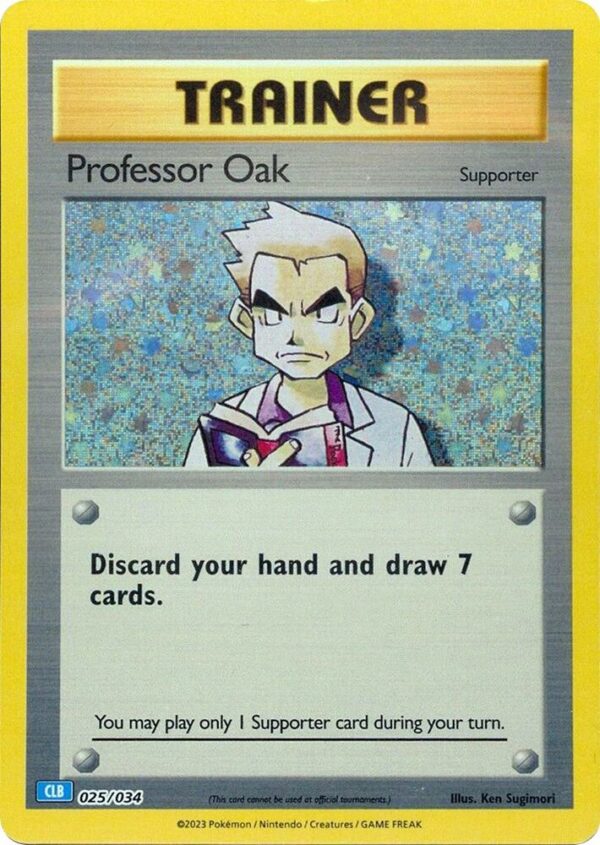 Professor Oak (CLB) 025/034 Holofoil Trading Card Game Classic