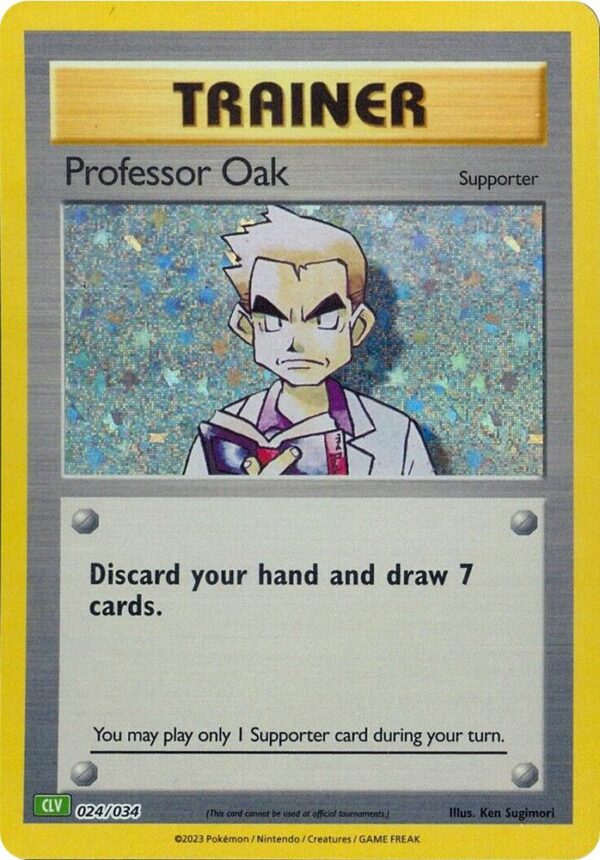 Professor Oak (CLV) 024/034 Holofoil Trading Card Game Classic