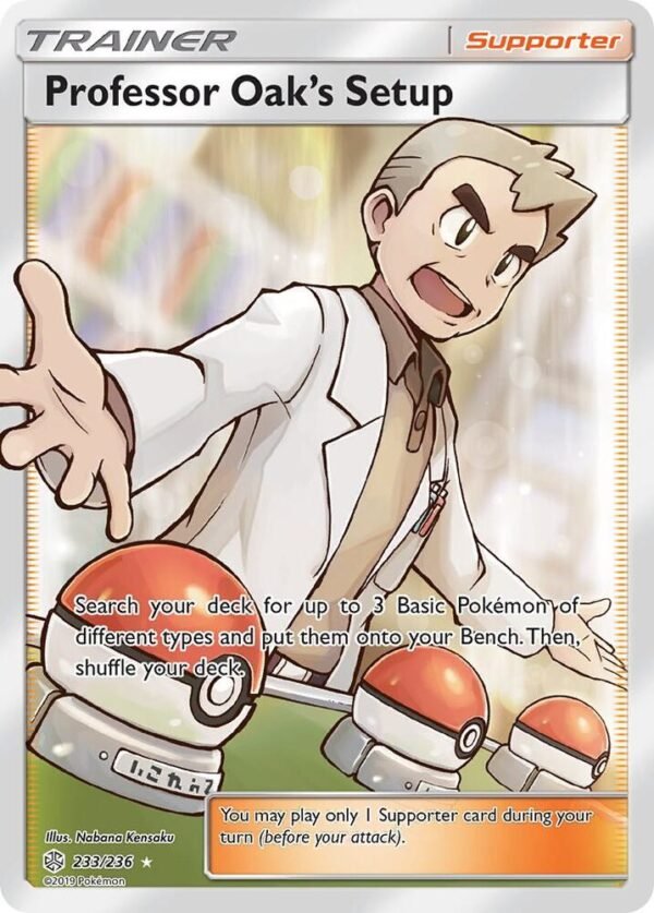 Professor Oak’s Setup (Full Art) 233/236 Holofoil SM – Cosmic Eclipse