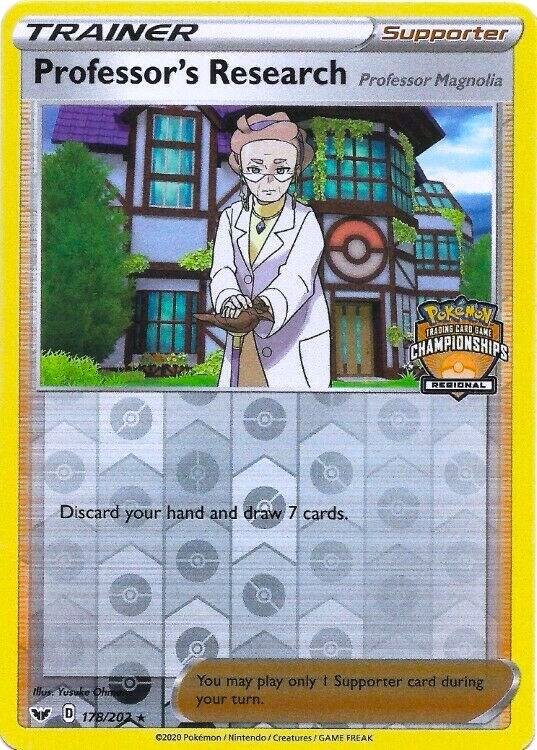 Professor’s Research 178/202 (Regional Championships) Reverse Holofoil League & Championship Cards
