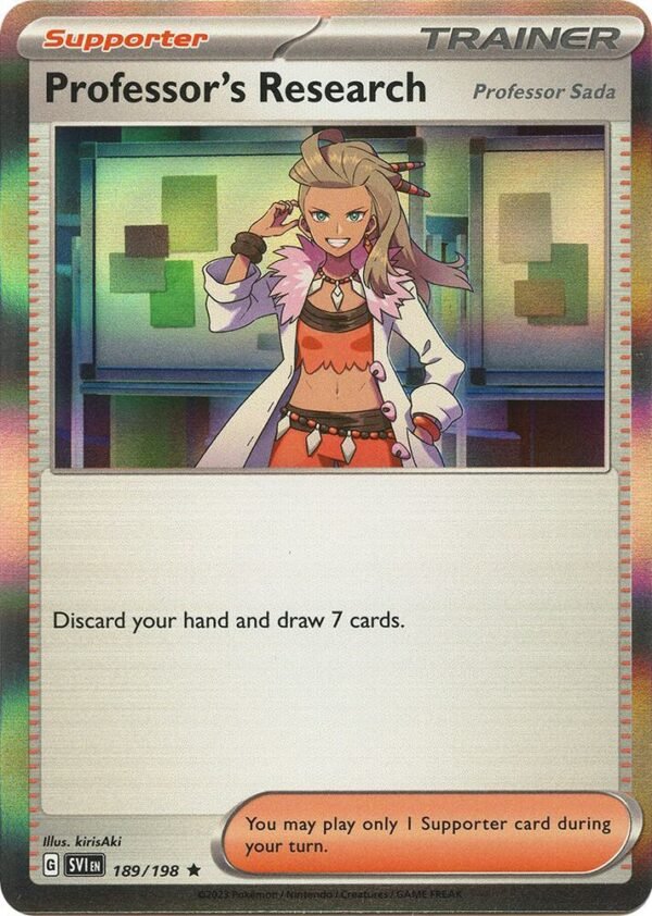 Professor’s Research 189/198 Holofoil SV01: Scarlet & Violet Base Set