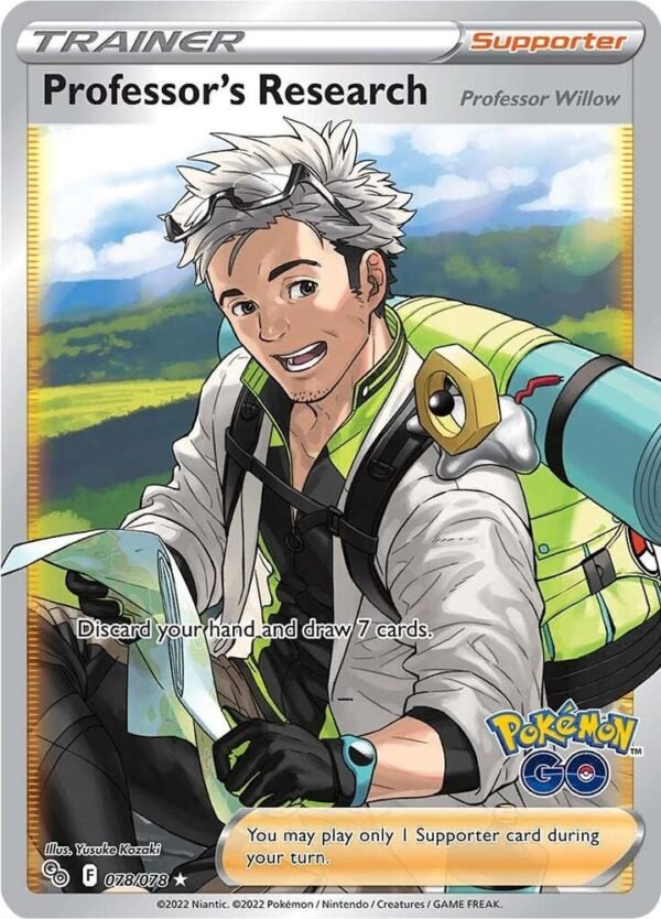 Professor’s Research (Full Art) 078/078 Holofoil Pokemon GO