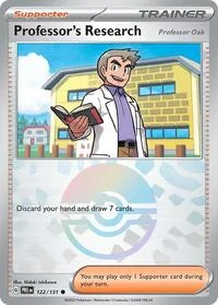 Professor's Research [Professor Oak] (Poke Ball Pattern) | 122/131 | Holofoil | SV: Prismatic Evolutions