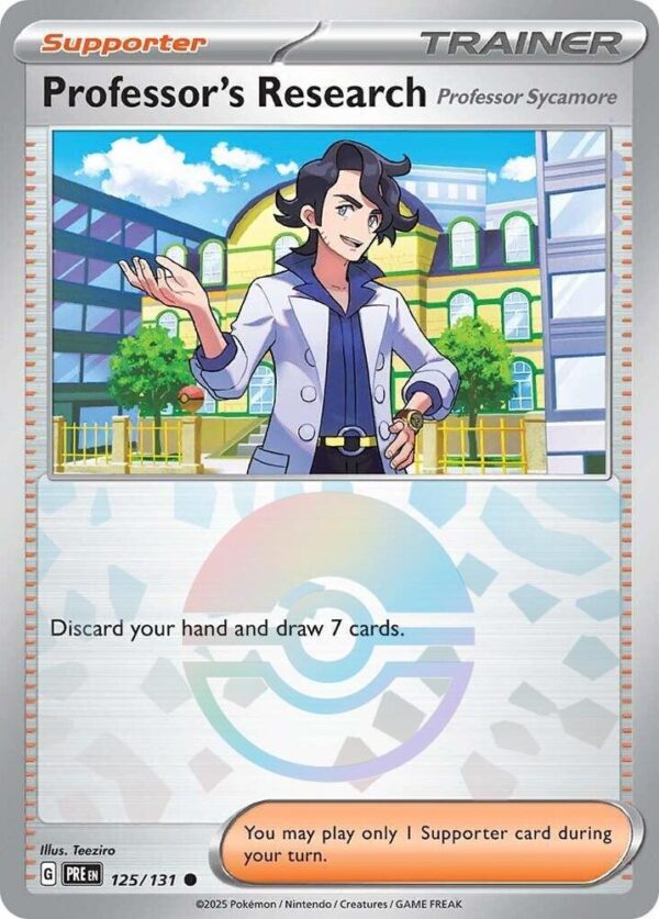 Professor’s Research [Professor Sycamore] (Poke Ball Pattern) 125/131 Holofoil SV: Prismatic Evolutions
