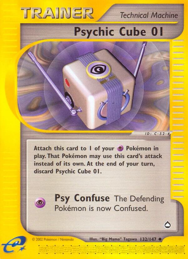 Psychic Cube 01 132/147 Reverse Holofoil Aquapolis Psychic Cube 01 132/147 Reverse Holofoil Aquapolis