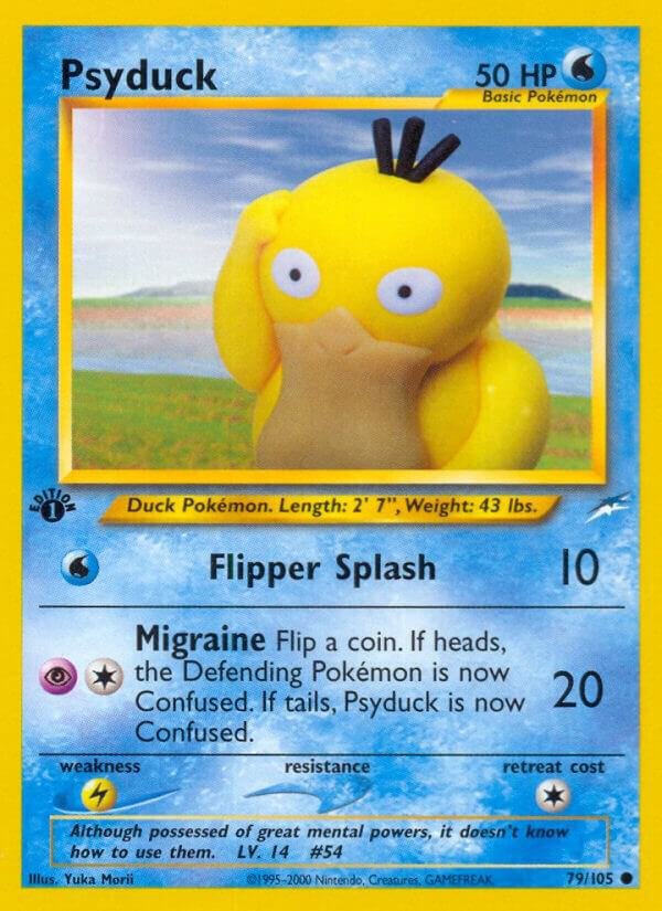 Psyduck 079/105 1st Edition Neo Destiny Psyduck 079/105 1st Edition Neo Destiny