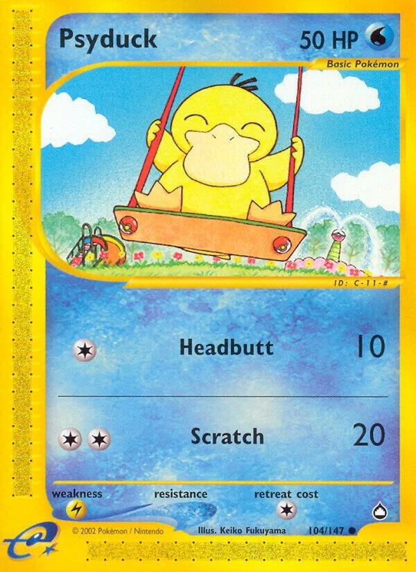Psyduck 104/147 Reverse Holofoil Aquapolis Psyduck 104/147 Reverse Holofoil Aquapolis