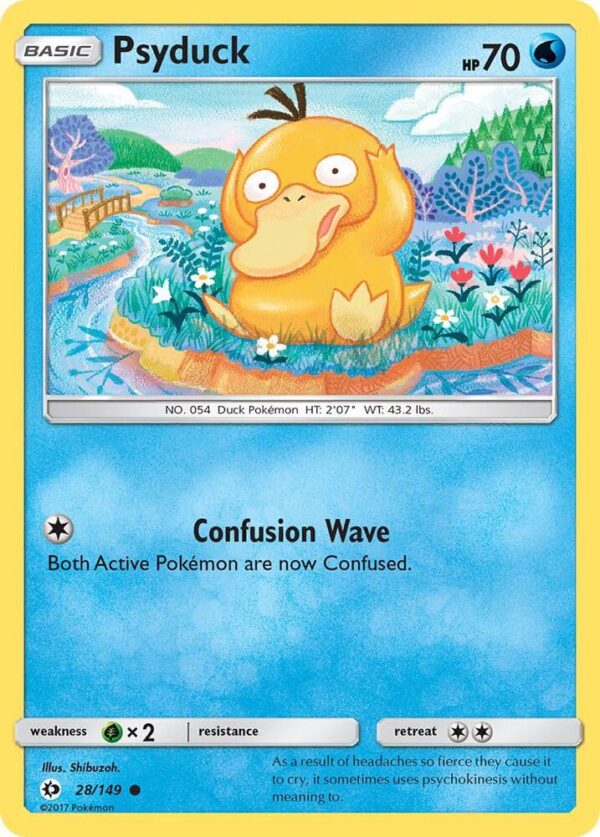 Psyduck 28/149 Reverse Holofoil SM Base Set Psyduck 28/149 Reverse Holofoil SM Base Set