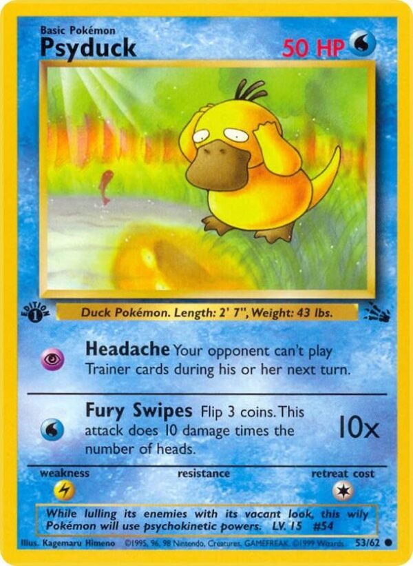 Psyduck 53/62 Unlimited Fossil