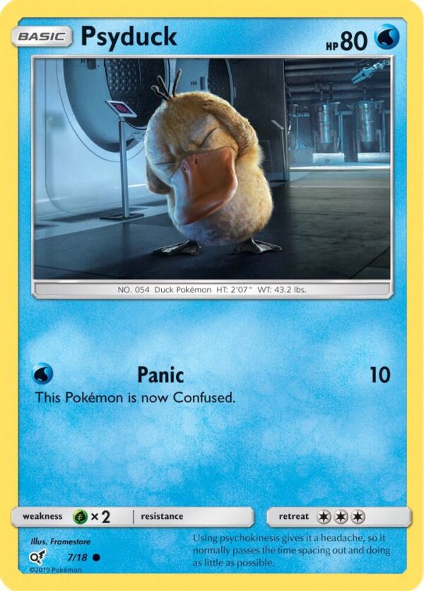 Psyduck (Holo Common) 7/18 Holofoil Detective Pikachu Psyduck (Holo Common) 7/18 Holofoil Detective Pikachu