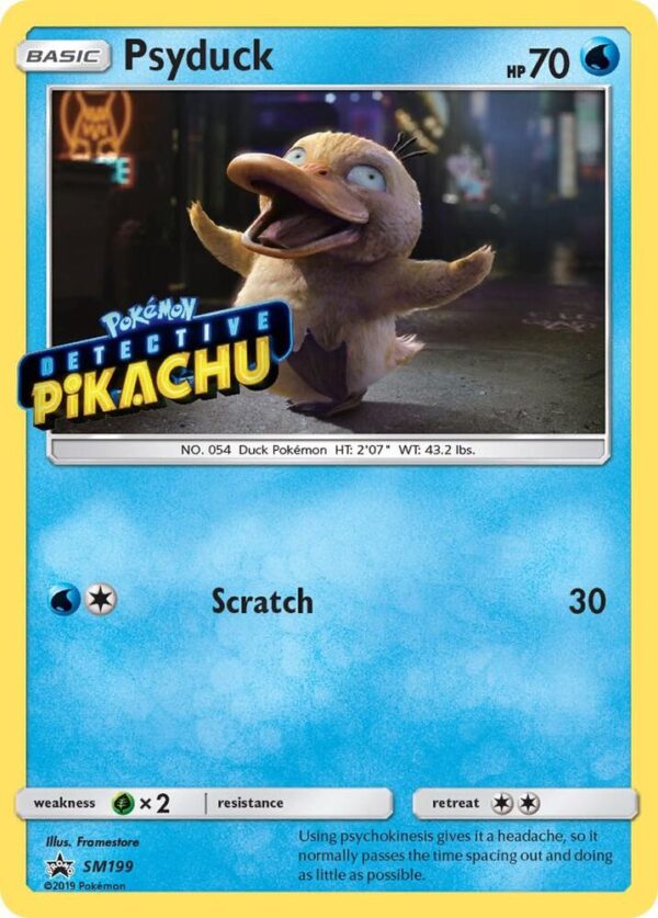 Psyduck SM199 (Detective Pikachu Stamped) Holofoil SM Promos