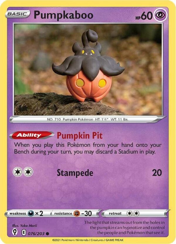 Pumpkaboo 076/203 Normal SWSH07: Evolving Skies