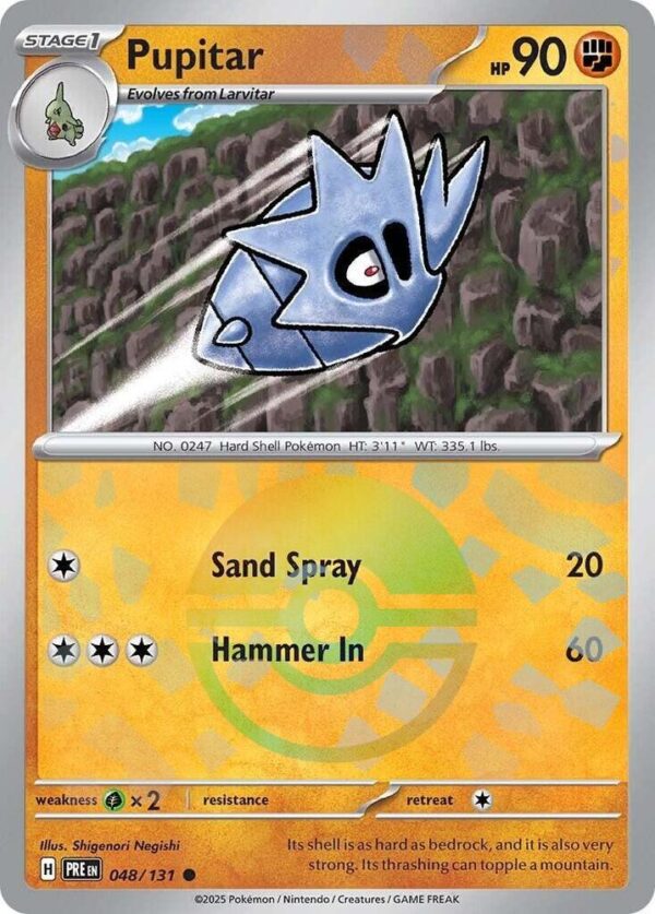 Pupitar (Poke Ball Pattern) 048/131 Holofoil SV: Prismatic Evolutions