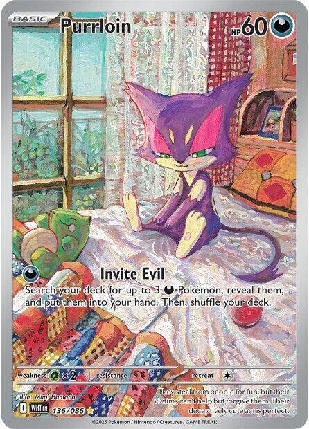 Purrloin 136/086 Holofoil SV: White Flare