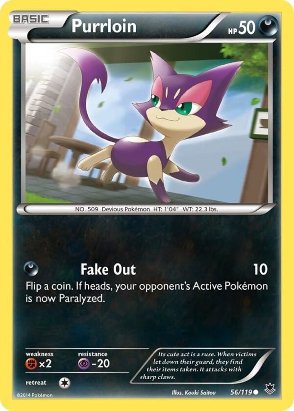 Purrloin 56/119 Reverse Holofoil XY – Phantom Forces Purrloin 56/119 Reverse Holofoil XY – Phantom Forces