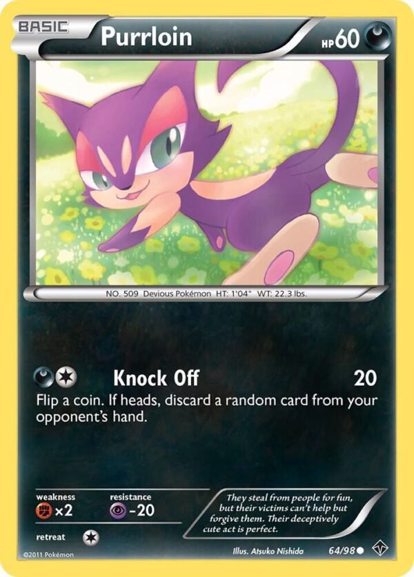 Purrloin 64/98 Reverse Holofoil Emerging Powers