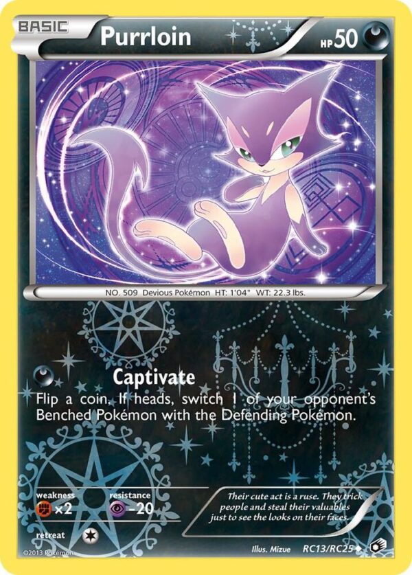 Purrloin RC13/RC25 Holofoil Legendary Treasures: Radiant Collection Purrloin RC13/RC25 Holofoil Legendary Treasures: Radiant Collection