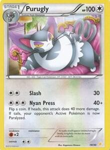 Purugly (19) 19/30 Normal XY Trainer Kit: Pikachu Libre & Suicune