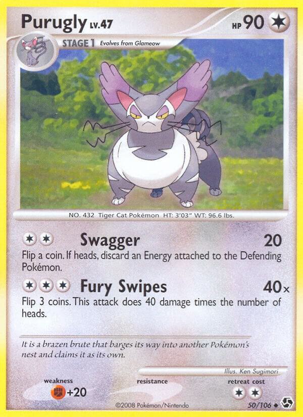 Purugly 50/106 Reverse Holofoil Great Encounters