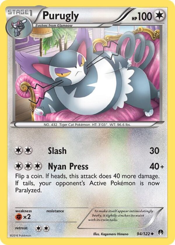 Purugly 94/122 Normal XY – BREAKpoint