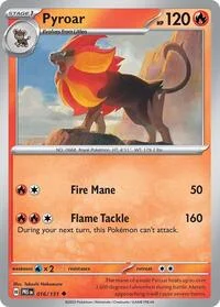 Pyroar | 016/131 | Reverse Holofoil | SV: Prismatic Evolutions Pyroar | 016/131 | Reverse Holofoil | SV: Prismatic Evolutions