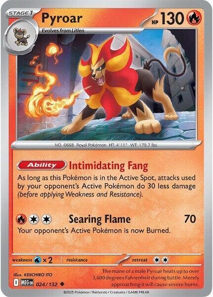 Pyroar 024/132 Normal ME01: Mega Evolution Pyroar 024/132 Normal ME01: Mega Evolution