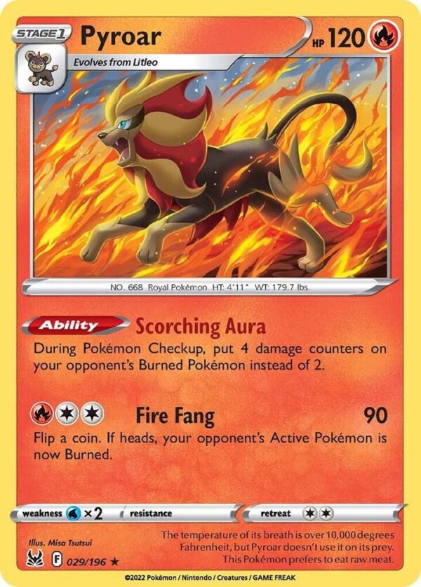 Pyroar 029/196 Holofoil SWSH11: Lost Origin