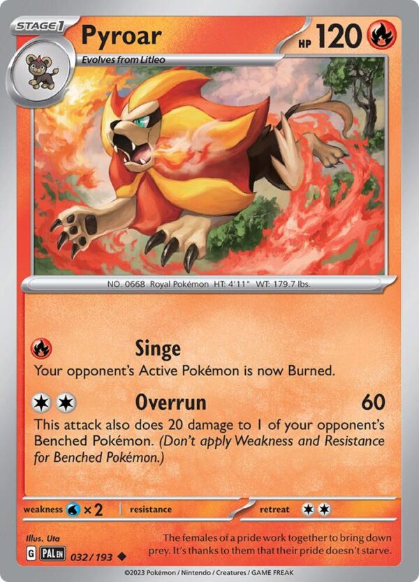 Pyroar 032/193 Reverse Holofoil SV02: Paldea Evolved