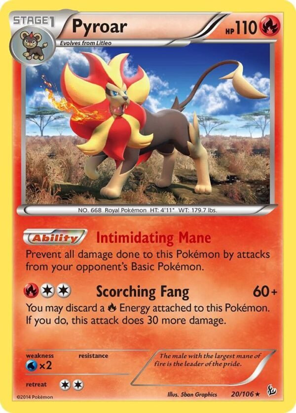 Pyroar 20/106 Reverse Holofoil XY – Flashfire