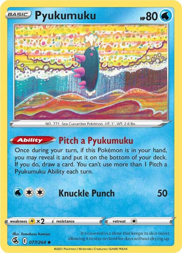 Pyukumuku 077/264 Normal SWSH08: Fusion Strike