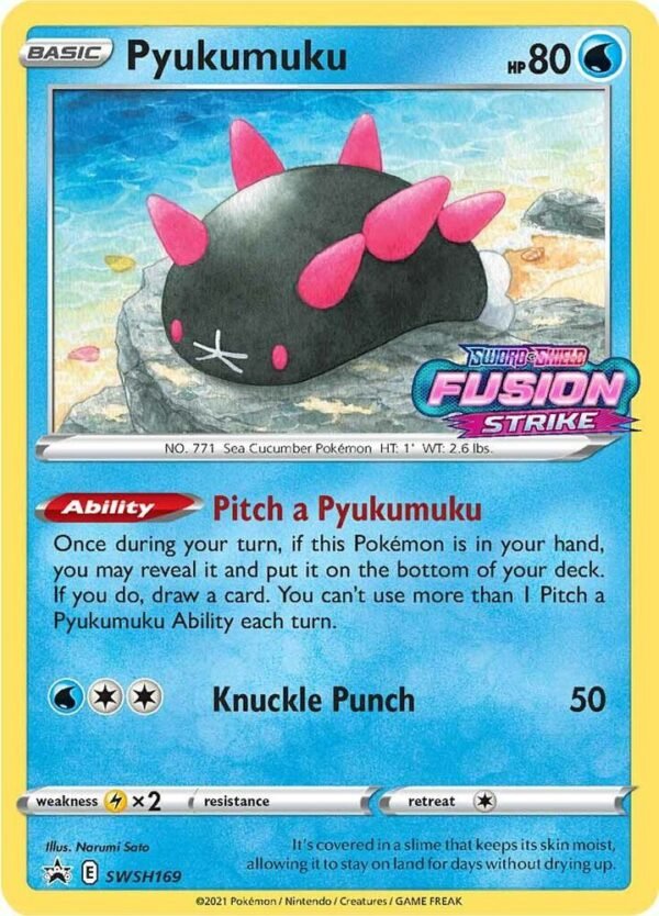 Pyukumuku SWSH169 (Prerelease) Holofoil SWSH: Sword & Shield Promo Cards Pyukumuku SWSH169 (Prerelease) Holofoil SWSH: Sword & Shield Promo Cards