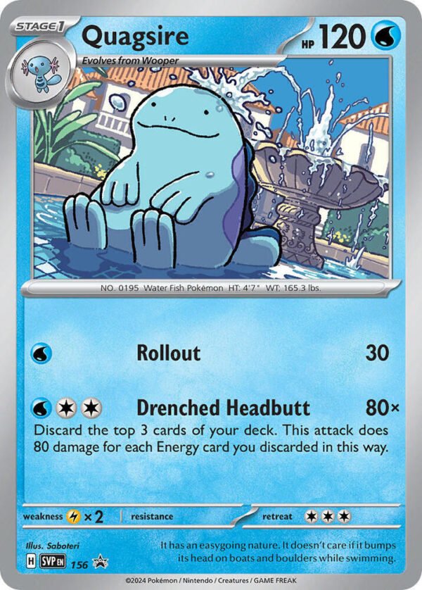 Quagsire 156 Holofoil SV: Scarlet & Violet Promo Cards Quagsire 156 Holofoil SV: Scarlet & Violet Promo Cards