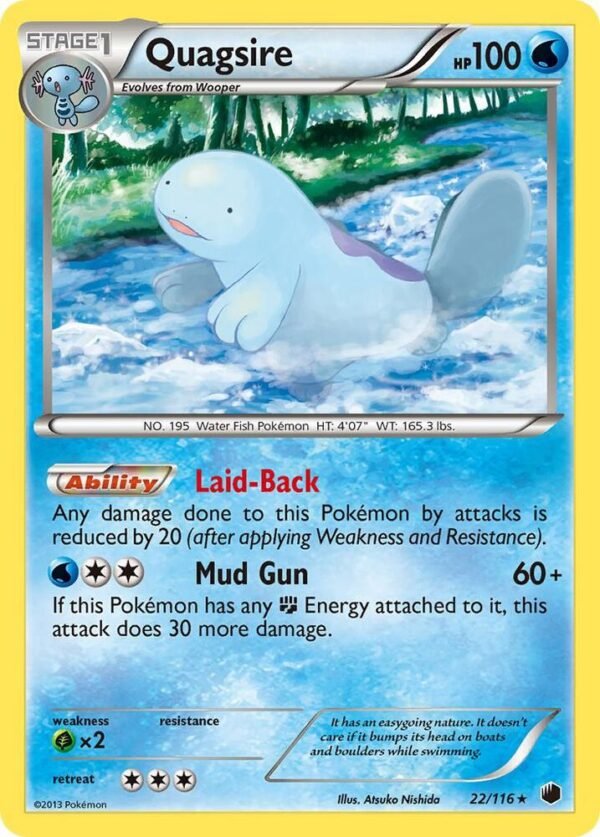 Quagsire 22/116 Reverse Holofoil Plasma Freeze Quagsire 22/116 Reverse Holofoil Plasma Freeze