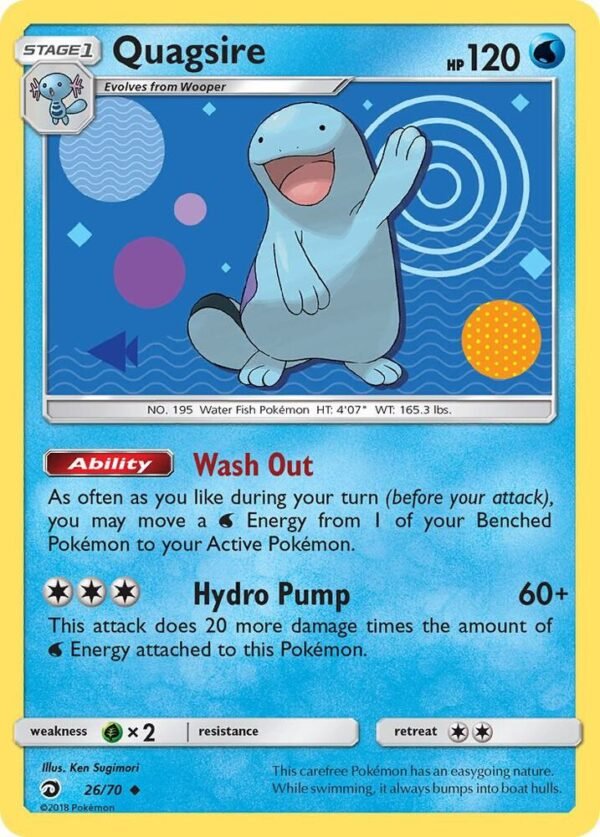 Quagsire 26/70 Reverse Holofoil Dragon Majesty Quagsire 26/70 Reverse Holofoil Dragon Majesty