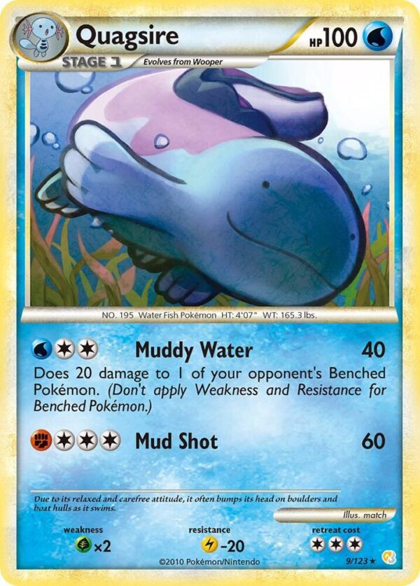 Quagsire 9/123 Reverse Holofoil HeartGold SoulSilver Quagsire 9/123 Reverse Holofoil HeartGold SoulSilver