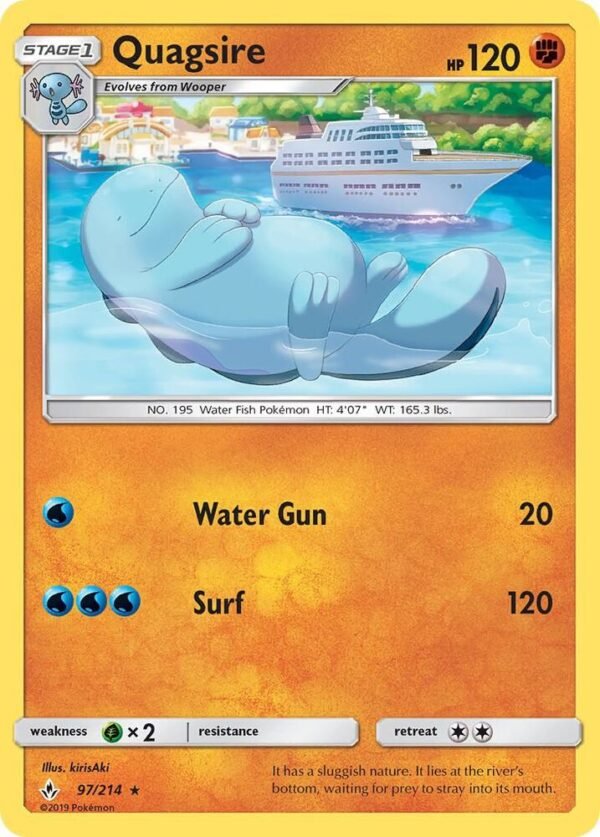 Quagsire 97/214 Reverse Holofoil SM – Unbroken Bonds Quagsire 97/214 Reverse Holofoil SM – Unbroken Bonds