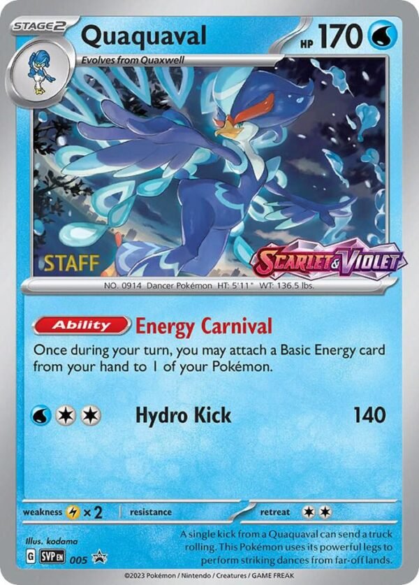 Quaquaval 005 (Prerelease) [Staff] Holofoil SV: Scarlet & Violet Promo Cards