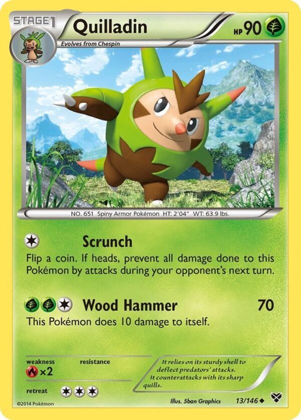 Quilladin 13/146 Normal XY Base Set