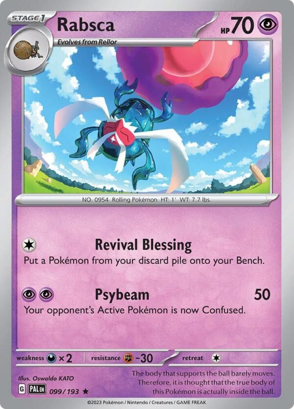 Rabsca 099/193 Reverse Holofoil SV02: Paldea Evolved Rabsca 099/193 Reverse Holofoil SV02: Paldea Evolved