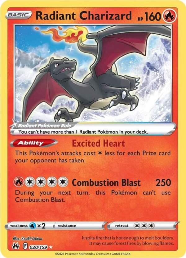 Radiant Charizard 020/159 Holofoil Crown Zenith