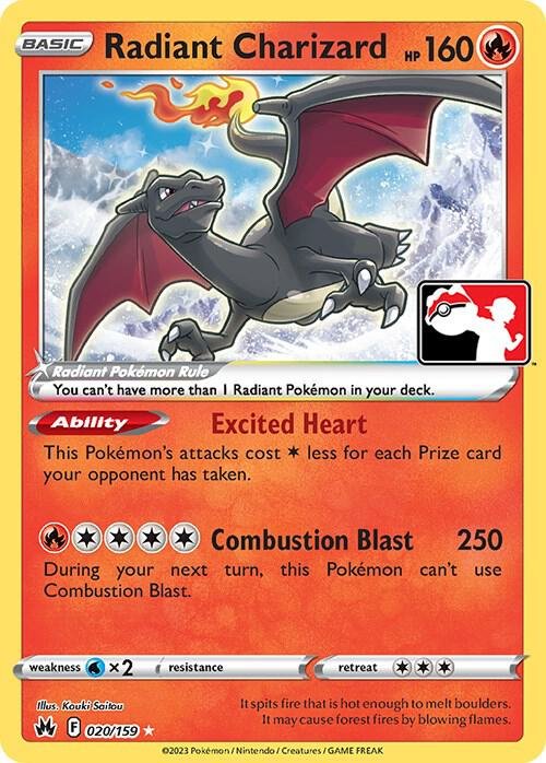 Radiant Charizard 020/159 Holofoil Prize Pack Series Cards
