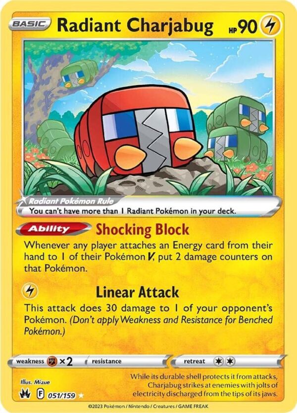 Radiant Charjabug 051/159 Holofoil Crown Zenith