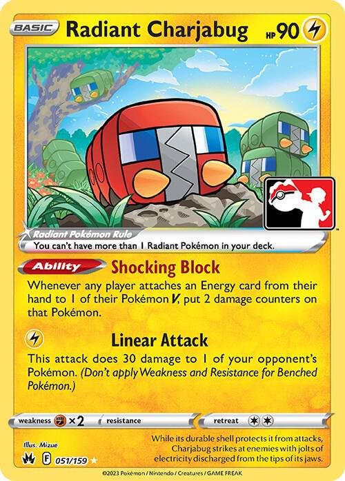 Radiant Charjabug 051/159 Holofoil Prize Pack Series Cards