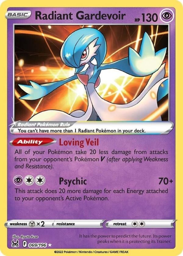 Radiant Gardevoir 069/196 Holofoil SWSH11: Lost Origin