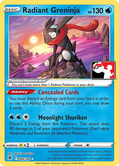 Radiant Greninja 046/189 Holofoil Prize Pack Series Cards Radiant Greninja 046/189 Holofoil Prize Pack Series Cards