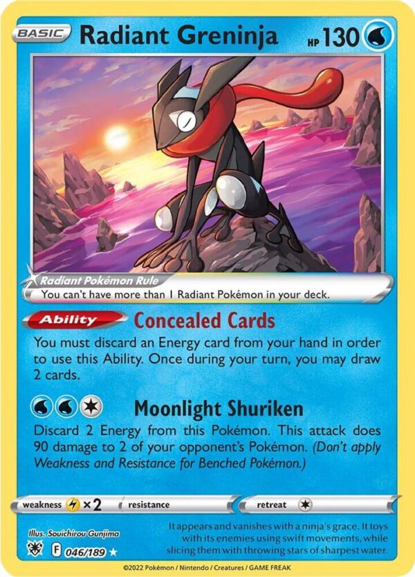Radiant Greninja 046/189 Holofoil SWSH10: Astral Radiance