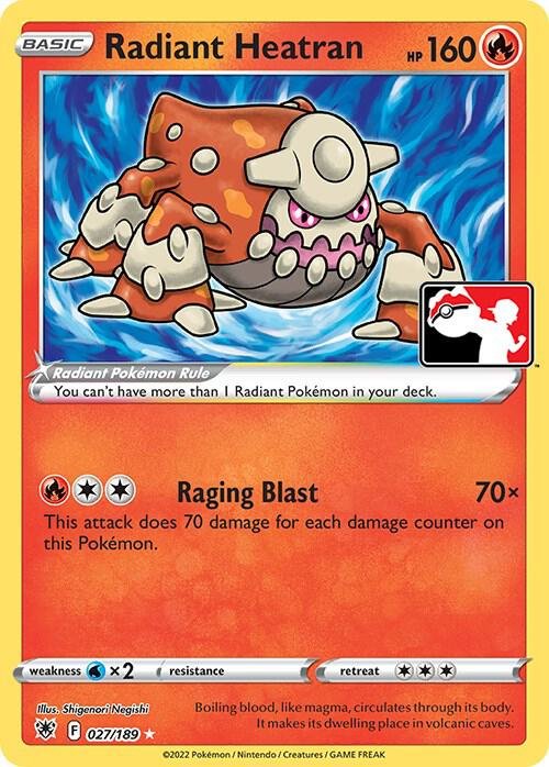 Radiant Heatran 027/189 Holofoil Prize Pack Series Cards